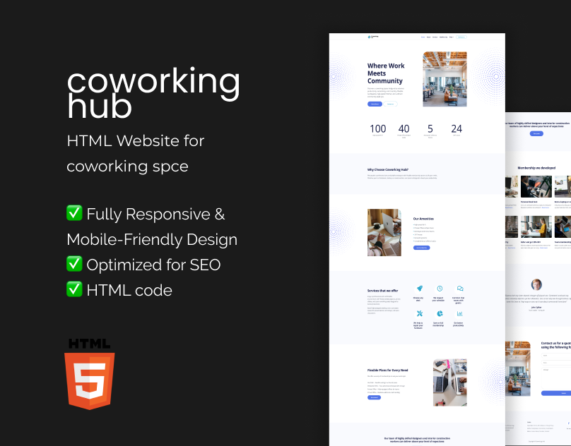 coworking html template