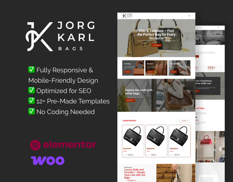 Luxury WooCommerce Elementor template