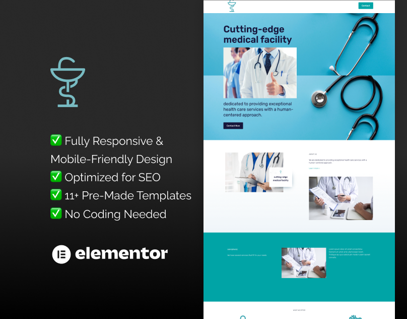 MediCare Elementor template