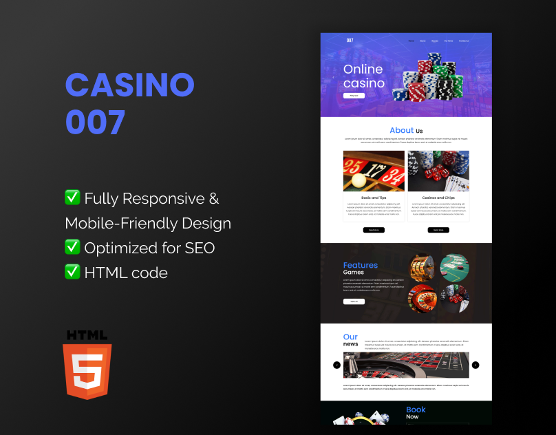 casino HTML template