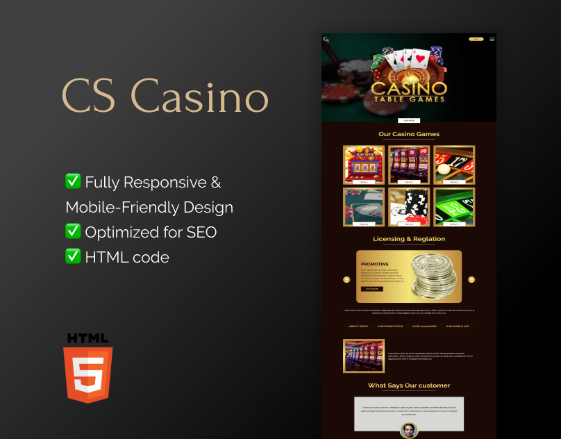 casino html template