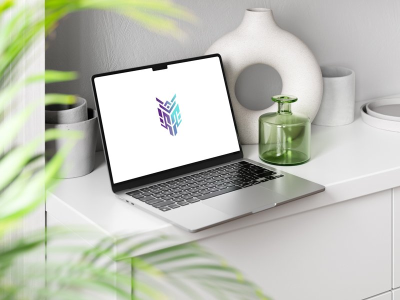 Bedroom MacBook mockup