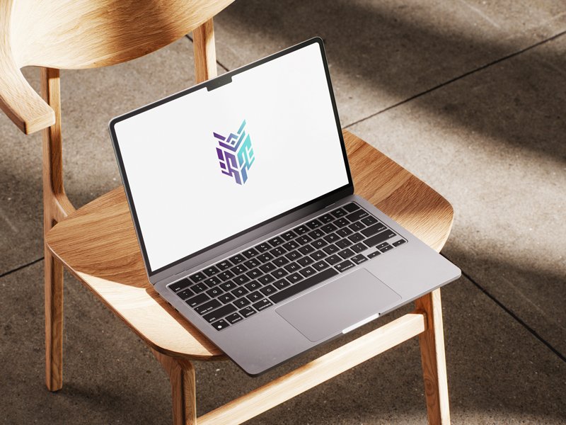 MacBook chair mockup
