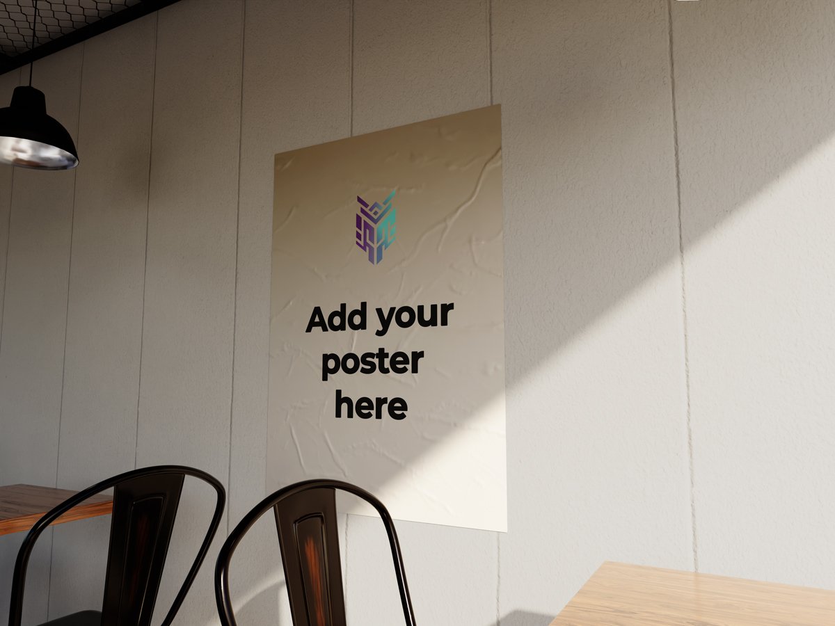 bistro poster mockup