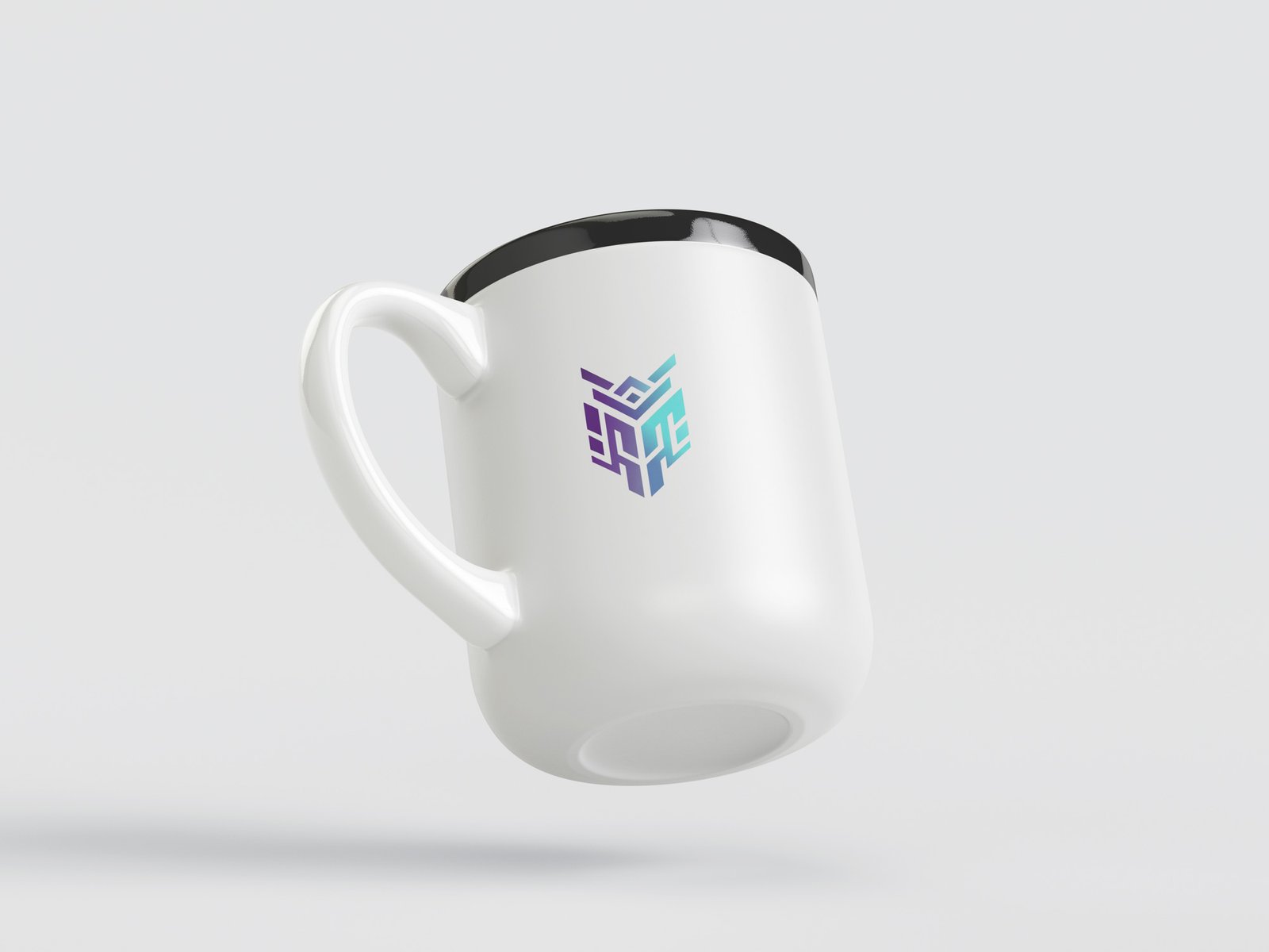classic white mug mockup