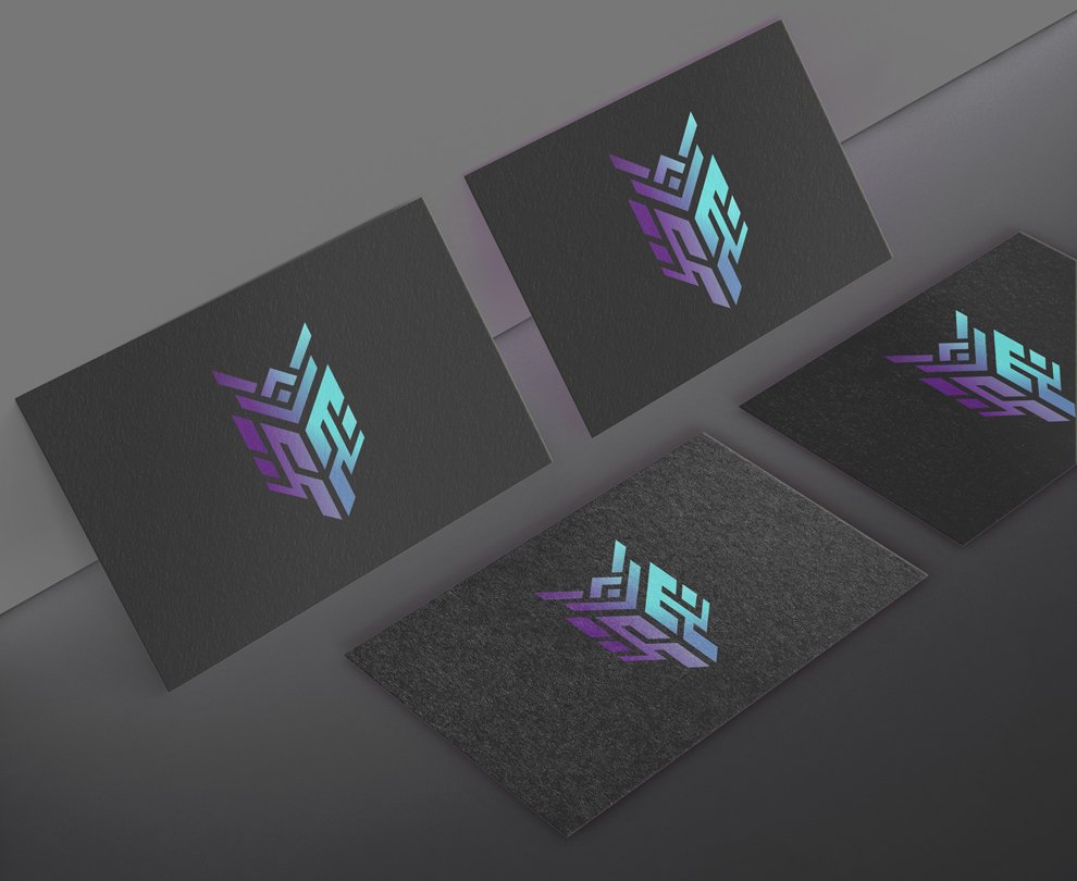 dark business card mockup