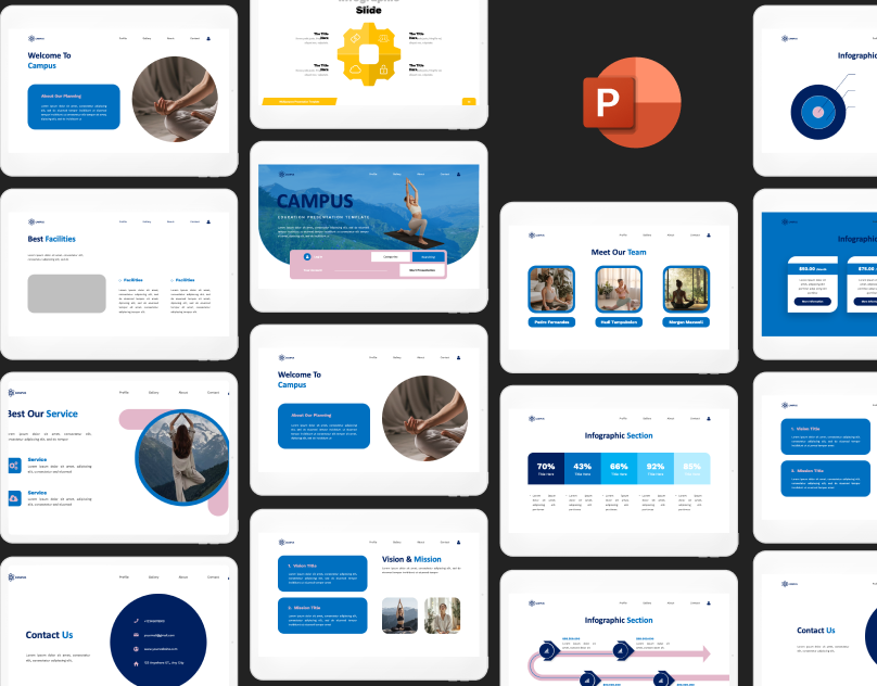 Campus Travel Presentation template