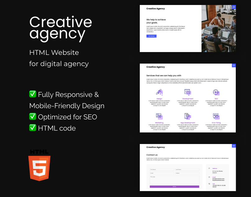 Creative Agency html template
