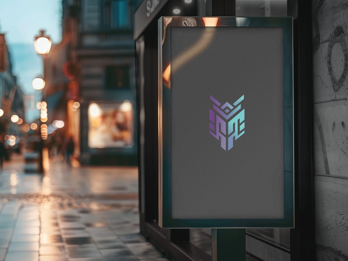 bus stop poster mockup