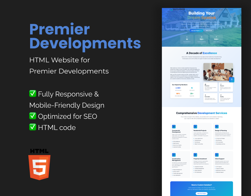 real estate landing template