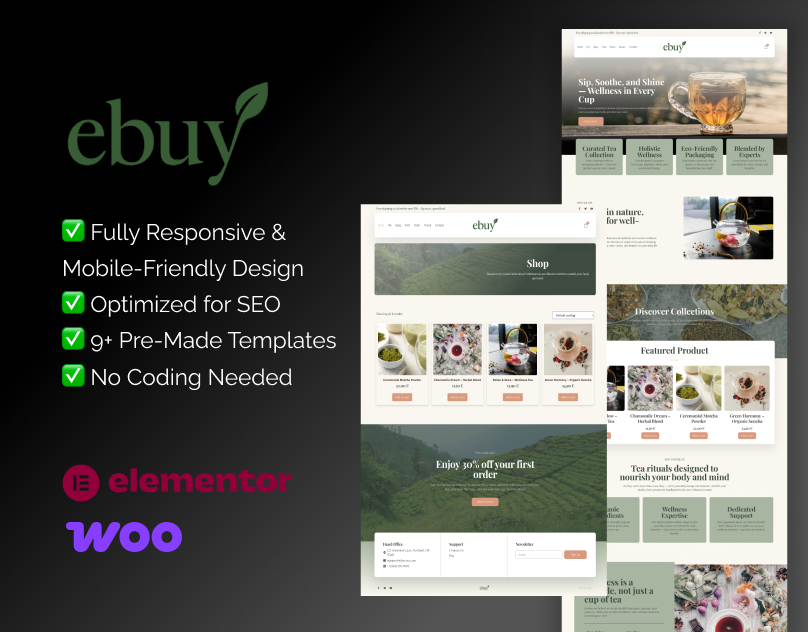 tea shop template kit