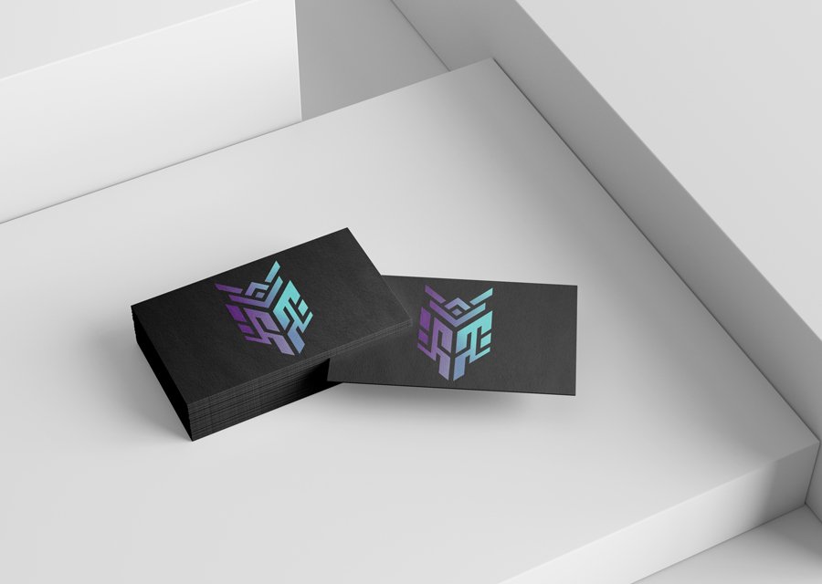 Business Card Stack Mockup