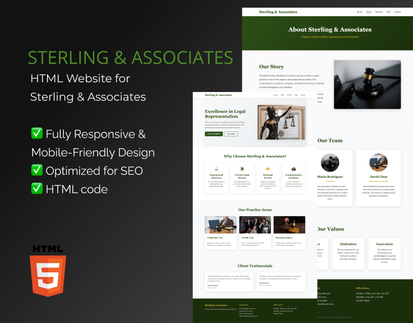 HTML Template for Law Firms