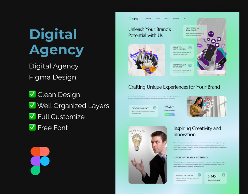 digital agency figma template