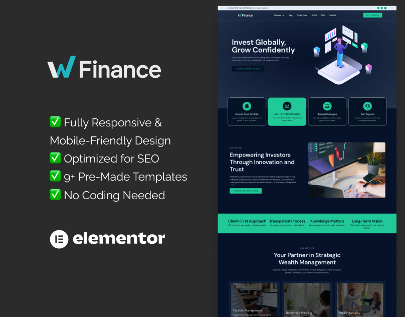 Elementor Template for Finance