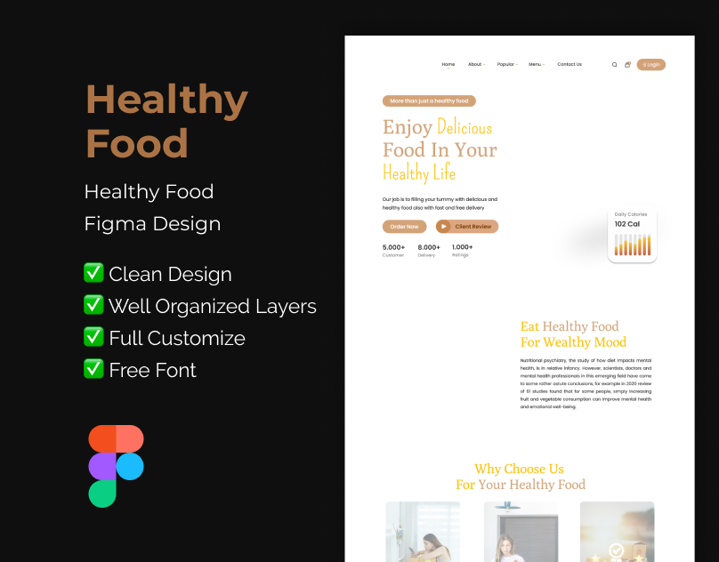 healthy food figma template