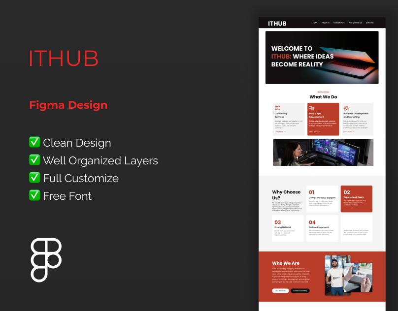 tech startup Figma template