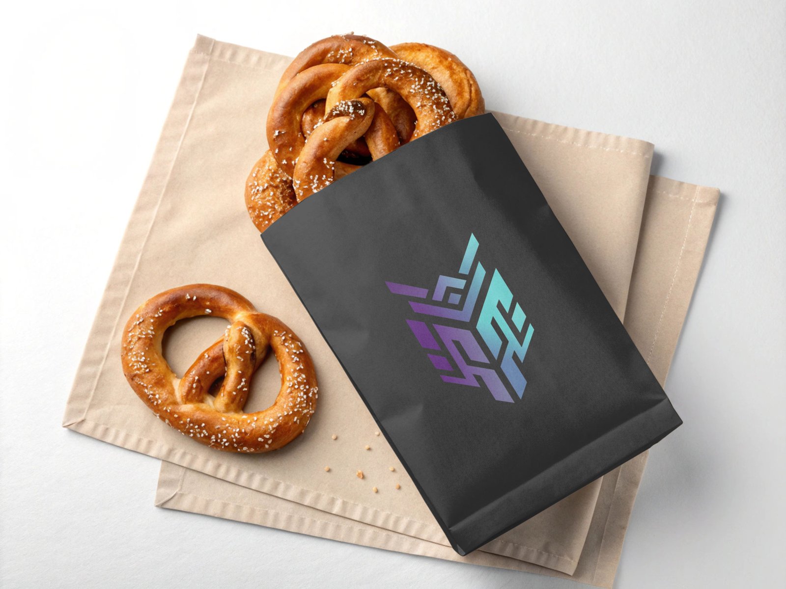 kraft paper bag mockup