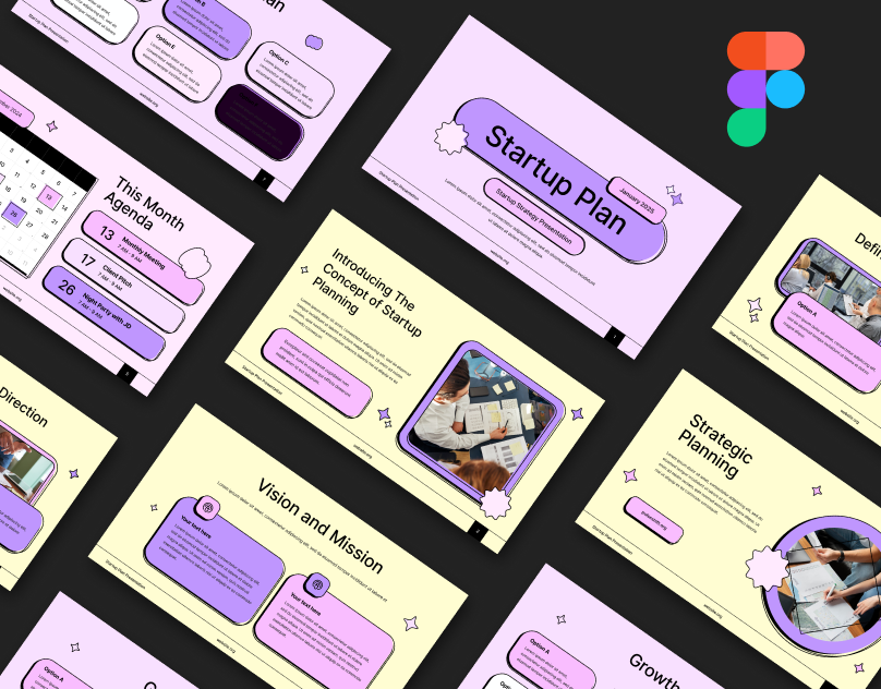 startup pitch Figma template