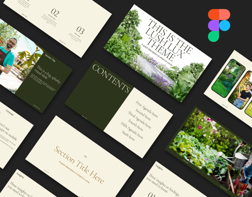 Lush Lux figma presentation template