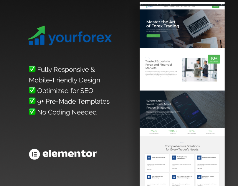Elementor Template for Forex