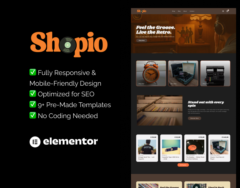 musical store template